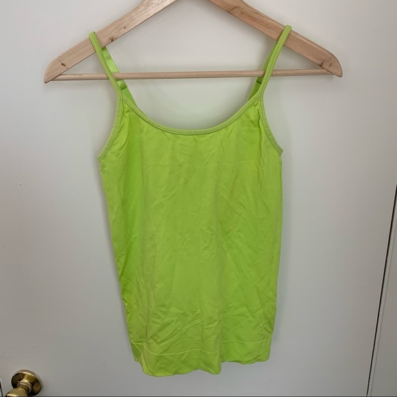 NWOT Vanity Fair bright spring green tank top - Picture 1 of 3
